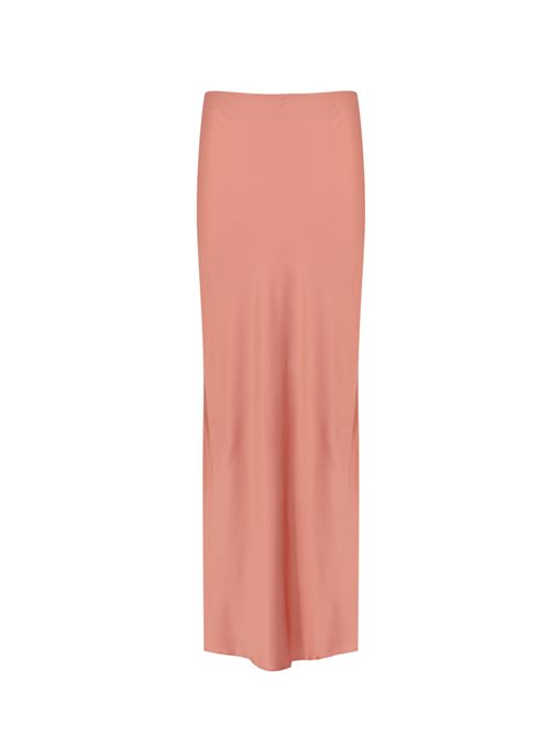 Gonna lunga in raso di viscosa Pink peach BLUGIRL | RA6168 T448A61220